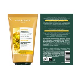 Yves Rocher Ultra-Nourishing Care Cream | For Very Dry Hair | Nourishes & Controls Frizz | Suitable for Curly Hair