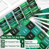 Creechwa Bible Tabs for Protestant Bible Study, Anti-Tear Green Index