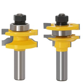 APLUS Tongue Groove Router Bits Set, 1/2" Shank Ogee Stile and Rail Bit Set, Wood Milling Cutter Woodworking Tool