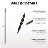 HUAALIUCHE 54"×1/2"×3/16" Flexible Installer Drill Bit - Long Auger Bit