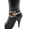 TFJ Women Boot Bracelet Gold Metal Chains Big Scorpion Bling