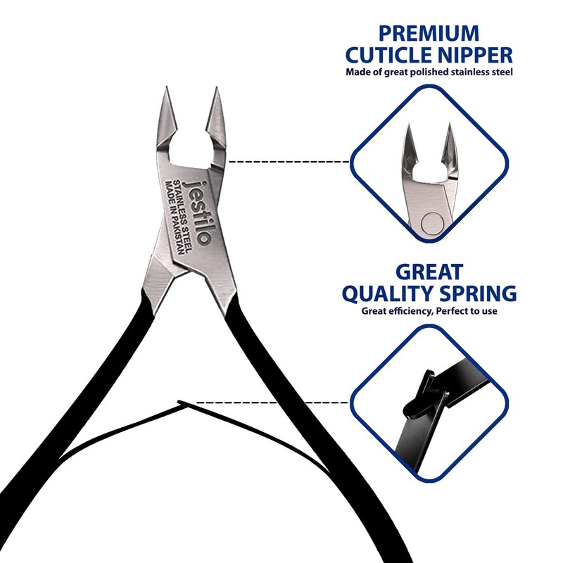 Jestilo Cuticle Remover Tool Set with Cuticle Cutter and Cuticle