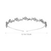 WINOMO Crystal Bridal Flower Leaves Crown Headband Tiara Headpiece, Silver,
