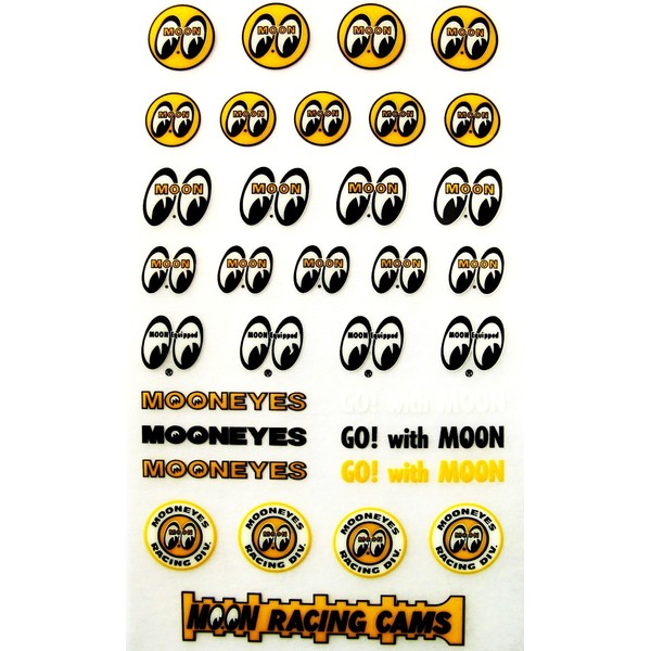 Assorted Tiny Mooneyes Decals Remote Control Vehicle Stickers