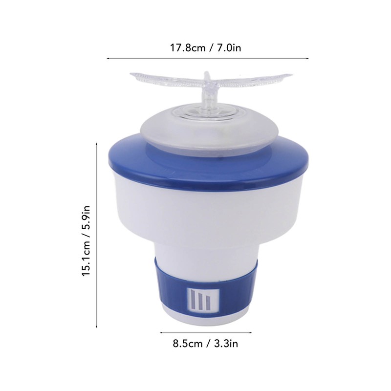 Floating Mini Chemical Dispenser Adjustable Plastic 600 Mah Floating Chlorine