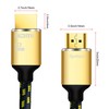 8K HDMI Cables 2.1 6ft 48Gbps, Copper Plug, Aluminium Alloy