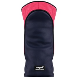 Majek Golf Clubs Premium Protective Navy Blue Pink White and Black Head Covers 460cc #1 Driver + #3#5 Fairway Metal Woods Set Fits for Most Brands