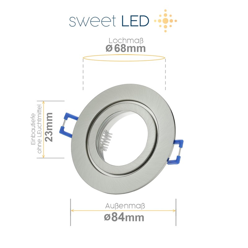 Sweet Led - Recessed spotlight 230 V made of aluminium