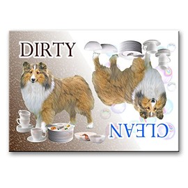Shetland Sheepdog Clean/Dirty Dishwasher Magnet No 1