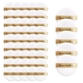 Bobbyn 보비니 프리미엄 파우더 골드 퍼프 5P x10 50개, 메이크업 분첩 Bobby Premium Powder Gold Puff 5P x10, 50 Pieces, Makeup Puff