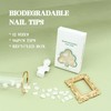 Eco-Friendly Biodegradable Nails Short Square Compostable Tips Corn Fermentation Press