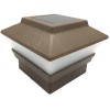 Relightable 6-PACK Brown Wood Grain Texture 4X4 Solar LED Post