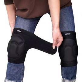 YKTSUJ Knee Pad Women Men for Gardening House Working, Floor and Carpet Cleaning, Construction Work, Cleaning Knee Pads With High Elastic Fabric Protect Knee Safety Black S