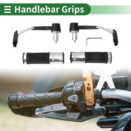 X AUTOHAUX 7/8" 22mm 15/16" 24mm Motorcycle Hand Grips Cover Kit Non Slip Aluminum Alloy Handlebar Cover for Motorcycle Scooter Bicycle ATV Silver Tone