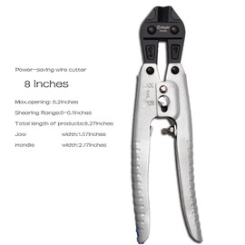shun hua Mini Bolt Cutter 8 Inches, Heavy-Duty Bolt Cutter for Cutting Barbed Wire,Fencing,