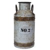 Vintiquewise Galvanized Metal Rustic Milk Can, Medium