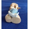 Mermaid on Sitting Seashell Miniature Figurine Resin New
