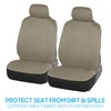 BDK PolyPro Car Seat Covers Full Set in Solid Beige,