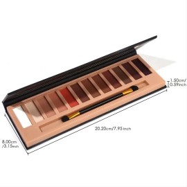 Eyeshadow NEW! NakedS 12-Color MATTE  Eye Shadow Palette (B) w/ Brush - FREE US SHIPPING