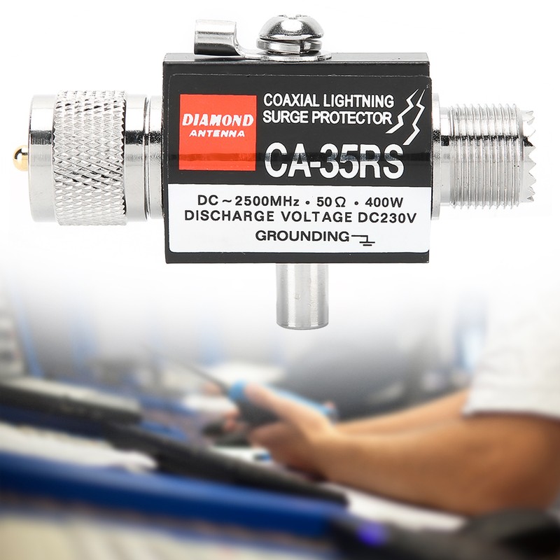 Surge Protector Arrester CA‑35RS Walkie Talkie Antenna Coaxial Cable PL259