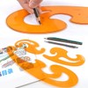 3 Pcs French Curve Ruler Set, Clouds‑Shaped Technical Drawing Stencil