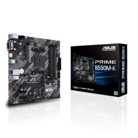 ASUS PRIME B550M-K, AMD AM4, MATX, 128GB DDR4, 4DIMM, D-SUB, DVI-D, HDMI, PCIE