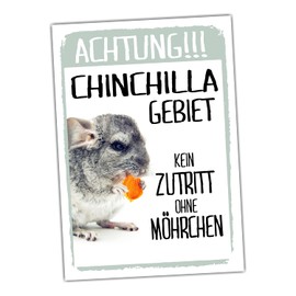 Achtung Chinchilla Kein Zutritt Sign Funny with Saying Door Sign Warning Sign Fun Metal Sign