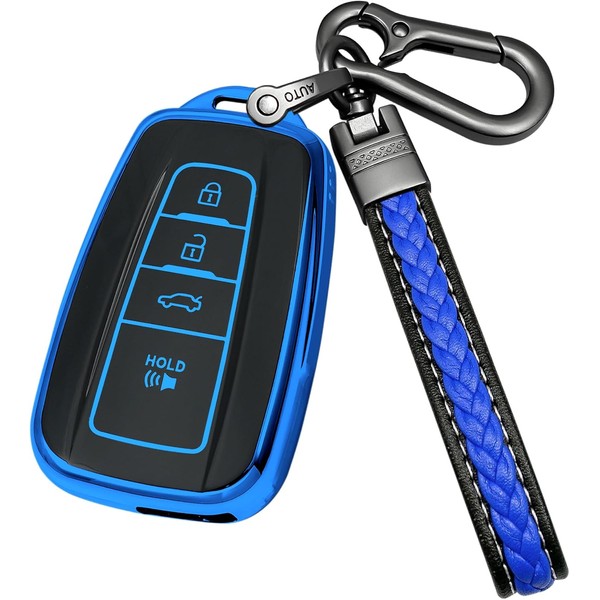 Yonmcfn key fob cover compatible with toyota Camry CHR RAV4