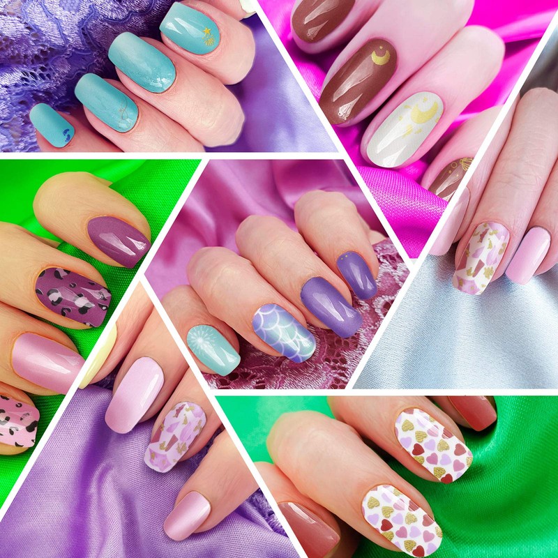 224 unidades de 16 hojas completas de uñas de rayas