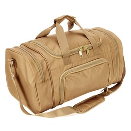 ZSearARMY Gym Duffel Bag for Men Sports Duffel Bag with Shoe Compartment, TAN-Model A, Military Duffel Bag Gym Bag Sports Duffel Bag