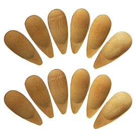 12 Pieces Bamboo Tea Spoon Bamboo Scoops Bath Salt Spoon Wooden Condiment Spoon for Loose Tea, Candy, Spices, Coffee Beans, 3.94 x 1.57 Inches, Natural Color