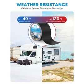 Kohree Butyl Sealant Tape, RV Roof Tape Black, 6 Inch x 50 Foot RV Sealant Waterproof Roofing Tape UV & Weatherproof, for RV Repair, Window, Boat,Truck & Camper