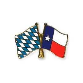 Friendship Pin Pin Badge Texas Bavaria Flag Pin Metal, Hard enamel