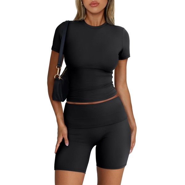 Trendy Queen Womens 2 Piece Workout Sets Short Matching Lounge