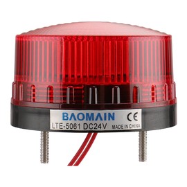 Baomain Warning Lamp LTE-5061 Industrial DC 24V LED Flash Strobe Light Red