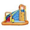 Alberca Piscina Parque Acuatico Resbaladilla Bomba Bestway Color Naranja