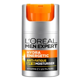 L'ORAL LOral Paris Men Expert Protective Anti-fatigue Moisturiser With SPF 15 for Men 50ml, Hydra Energetic Moisturiser With Vitamin C*, for Tired and Dry Skin, Hydrates and Protects Skin