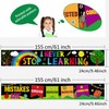 2 Pieces Motivational Classroom Banner Poster Positive Educational Classroom Decorations