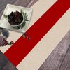 Seliem New Year 2025 Red Stripe Table Runner, Merry Christmas