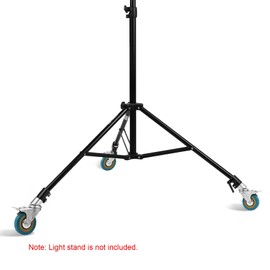 Selens 0.87inch/22mm Light Stand Wheels Set 3pcs, Heavy Duty Photography C Stand Wheels with Brake for Photo Studio Video Shooting