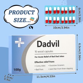 JULEASEL Dad Jokes Pill Box, Christams Gag Gift, Funny Birthday Gifts for Men, Novelty Joke Gifts for Father, Gag Pill Gifts for Men, White Elephant Gifts
