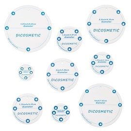 DICOSMETIC 9Pcs Circle Quilting Templates Sewing Rulers Set 1.14-3.64 Inch Acrylic Quilt Template Clear Hand Patchwork Tool Round Quilting Ruler Multifunctional Ruler for Craft Projects DIY Sewing