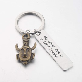 ENSIANTH Movie Inspired Gift My Other Ride Is A 1967 Impala Keychain (Keychain)