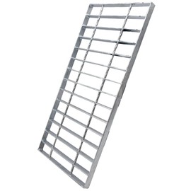 MASSLUNT Galvanized Steel Drain Grate 20x8 for NDS 8” FILCOTEN Channel, Outdoor Drain Cover, B Class Replacement Sewer Grate Durable Heavy Duty, Sliver Rectangle Drainage Grate for Driveway, Yard