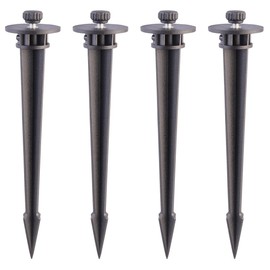 Luminea Accessories for LED Solar Sensor: Set of 4 Universal Ground Spikes for Wall Floodlights, 5 mm Thread Diameter (Solar Spotlight Garden, LED Spotlight with Solar Panel, Motion Sensors)