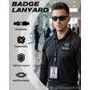 LIUGX Badge Holder with Heavy Duty Breakaway Lanyard, Durable ID