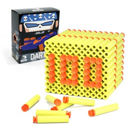 EKIND 100 Pcs Suction Darts Refill Pack Foam Bullet Compatible for NERF N-Strike Series Blaster (Yellow)