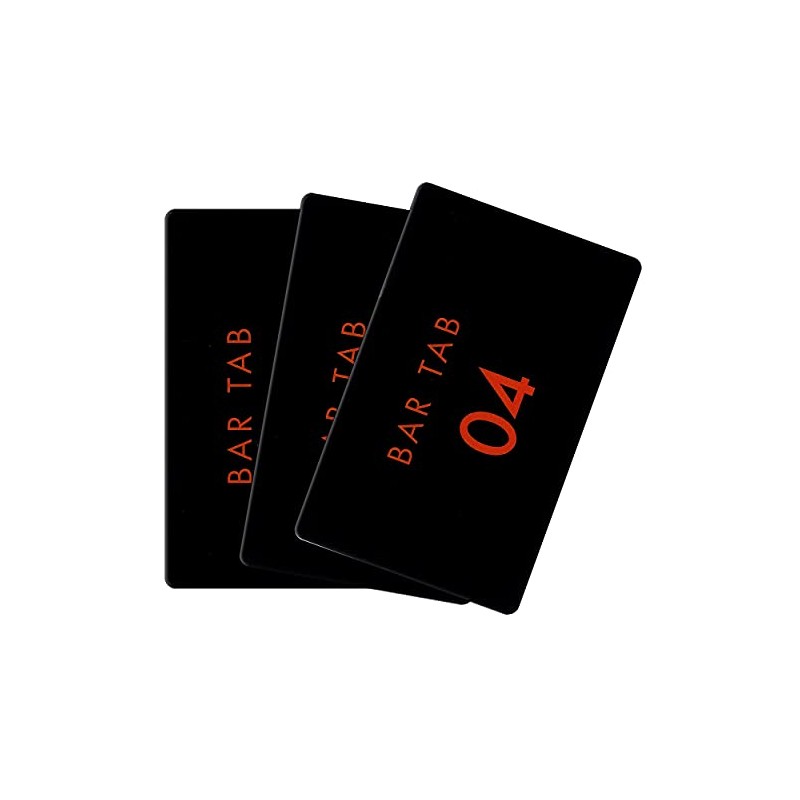 Bar Tab Cards, Pack of 25, Numbered 01-25, Biodegradable. Cards