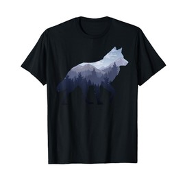 Lone Wolf Survives The Mountain Silhouette Art T-Shirt T-Shirt