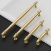 Amerdeco 10 Pack Brushed Gold Cabinet Pulls 5 Inch(128MM) Hole
